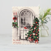 クリスマスウィンドウライツフラットフォトカード シーズンカード (スタンド正面)