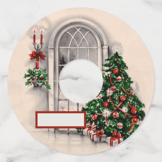 クリスマスウィンドウライツワイングラスラベル ワイングラスタグ (正面)