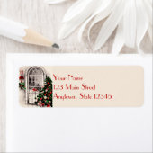 クリスマスウィンドウライト差出人住所ラベル ラベル (インサイチュ)