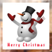 クリスマスウィンドウラックスハッピー雪だるま ウィンドウサイン (シート2)