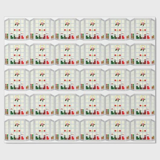 クリスマスウィンドウラッピング紙 ラッピングペーパー (フラット)