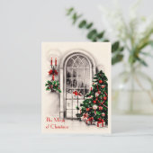 クリスマスウィンドウヴィンテージはがき シーズンポストカード (スタンド正面)