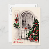 クリスマスウィンドウヴィンテージはがき シーズンポストカード (正面/裏面)