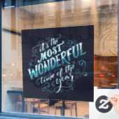 クリスマスウィンドウ ウィンドウサイン (カフェ窓)