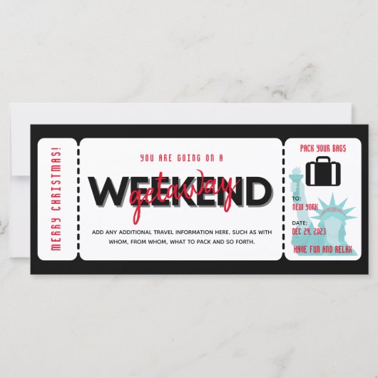 クリスマスウィークエンドゲートウェイギフト券チケット (正面)
