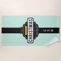 クリスマスウィーズカスタムモノグラムタオル