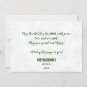 クリスマスウィーズ冬の聖なる果実のリース写真 シーズンカード (裏面)