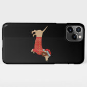 クリスマスウィーナーダクシュンド·ドキシーインドッグ iPhoneケース (裏面横)