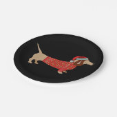 クリスマスウィーナーダッチシュンドドキシーインドッグ ペーパープレート (アングル)