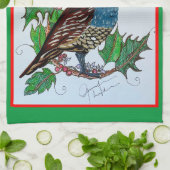 クリスマスウイルホリー キッチンタオル (折り畳み)