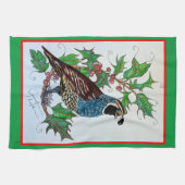 クリスマスウイルホリー キッチンタオル (横)