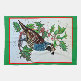 クリスマスウイルホリー キッチンタオル