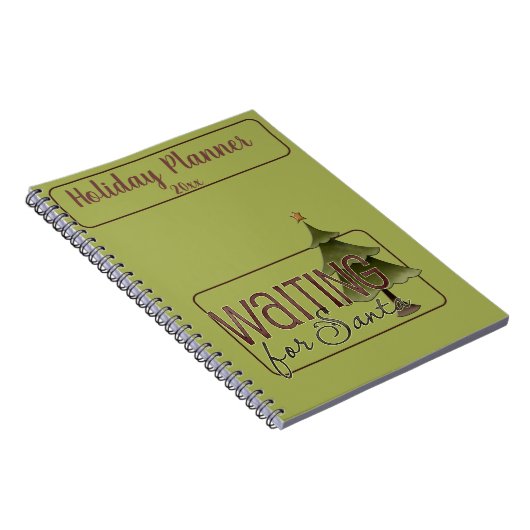 クリスマスウェイティングフォーサンタツリーホリデイプランナー ノートブック (右側)