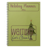 クリスマスウェイティングフォーサンタツリーホリデイプランナー ノートブック (正面)