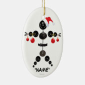 クリスマスウェイトの持ち上げ漫画 セラミックオーナメント (右)