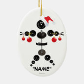 クリスマスウェイトの持ち上げ漫画 セラミックオーナメント (裏面)