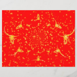 クリスマスウェスタングリッターレッド金ゴールドガーリーカウズスカル