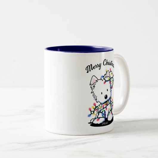 クリスマスウェスティキニアート ツートーンマグカップ (正面右)