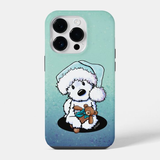 クリスマスウェスティーとベア iPhoneケース (裏面)