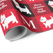 クリスマスウェストハイランドテリアスコティッシュプレイド ラッピングペーパー (ロールコーナー)