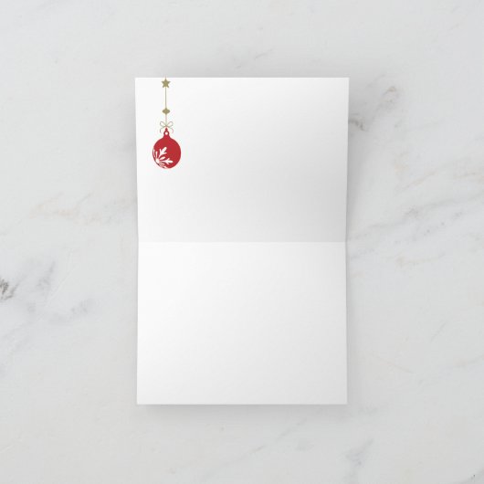 クリスマスウェディングのお礼 サンキューカード (内部)