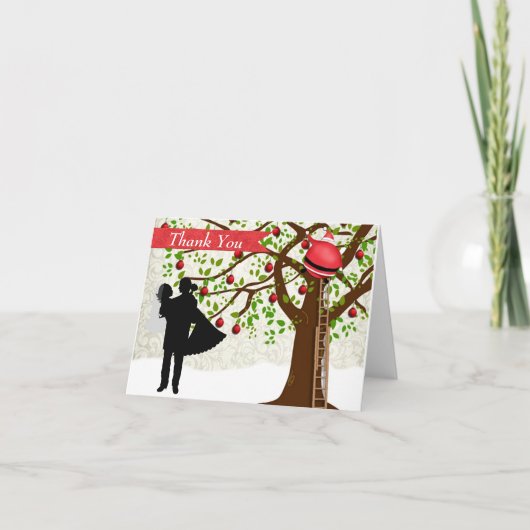 クリスマスウェディングのお礼 サンキューカード (正面)