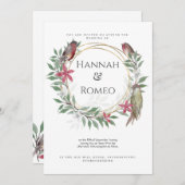 クリスマスウェディングをテーマにした招待状 招待状 (正面/裏面)