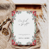 クリスマスウェディングカードとギフトの看板 招待状