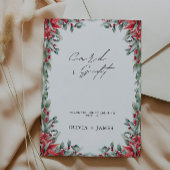 クリスマスウェディングカードとギフトの看板 招待状