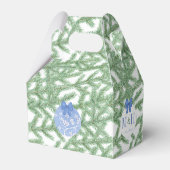 クリスマスウェディングシャワーエレガントブルーホワイトボーブル フェイバーボックス (裏面サイド)