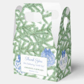 クリスマスウェディングシャワーエレガントブルーホワイトボーブル フェイバーボックス (オープン)