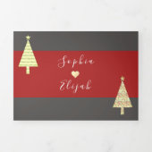 クリスマスウェディングトライフォールド招待状 三つ折り招待状 (カバー)