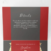 クリスマスウェディングトライフォールド招待状 三つ折り招待状 (内部最初)