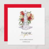 クリスマスウェディングドレス ブライズシャワー 感謝 (正面/裏面)