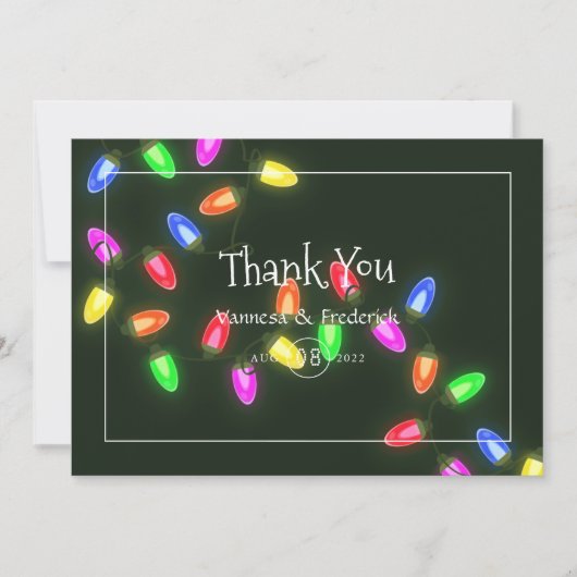 クリスマスウェディング感謝カード サンキューカード (正面)