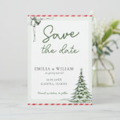 クリスマスウェディング日付の写真カードを保存 シーズンカード (スタンド正面)