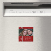 クリスマスウェディング日付写真マグネットを保存 マグネット (インサイチュ (食洗機))