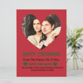 クリスマスウェディング・セーブ・ザ・デートのホリデーカード シーズンカード (スタンド正面)