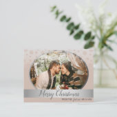 クリスマスウェディング・セーブ・ザ・デート招待状 シーズンポストカード (スタンド正面)