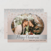 クリスマスウェディング・セーブ・ザ・デート招待状 シーズンポストカード (正面/裏面)