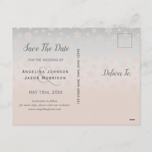 クリスマスウェディング セーブ・ザ・デート ご案内 シーズンポストカード (裏面)