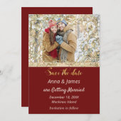 クリスマスウェディング セーブ・ザ・デート 招待状 (正面/裏面)