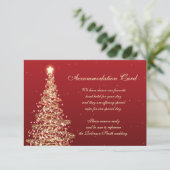 クリスマスウェディング ドライブ方向 レッド ゴールド 招待状 (スタンド正面)