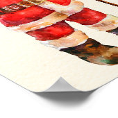 クリスマスウェルカムパーティーサインのクリスマスポスター ポスター (角)