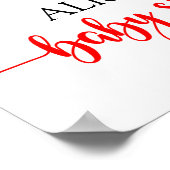 クリスマスウェルカムベビーシャワーのサイン ポスター (角)