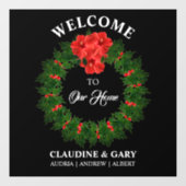 クリスマスウェルカムホームウィンドウリング ウィンドウサイン (シート)