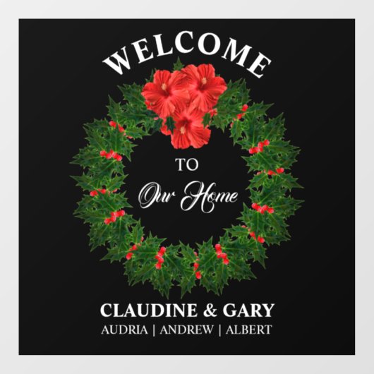 クリスマスウェルカムホームウィンドウリング ウィンドウサイン (シート)