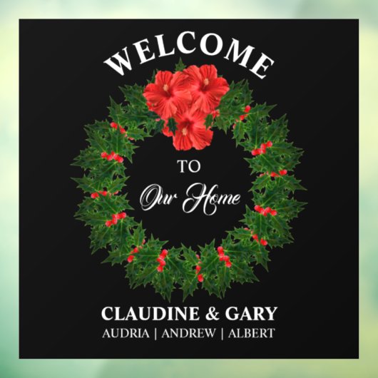 クリスマスウェルカムホームウィンドウリング ウィンドウサイン (シート3)