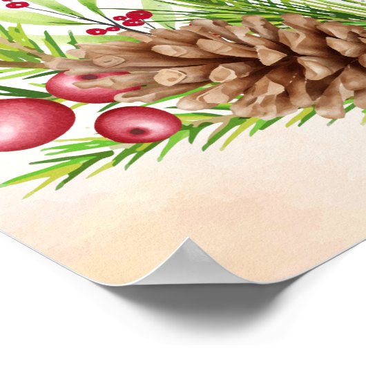 クリスマスウェルカム結婚のポスター ポスター (角)