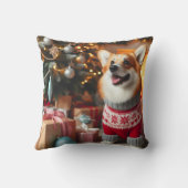 クリスマスウェルシュコーギー枕 クッション (裏面)